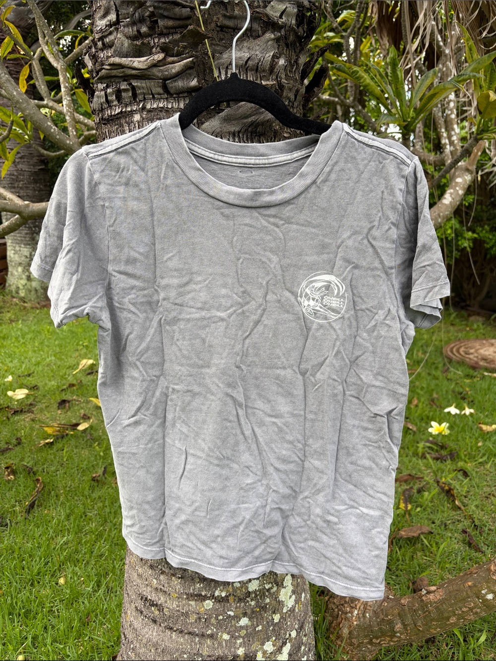 O'Neill Light Gray Short Sleeve Tee with Small White Chest Logo
